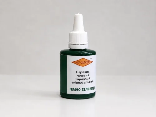 Dark Green gel food colouring, 30g Барвник гелевий ТЕМНО-ЗЕЛЕНИЙ 30г