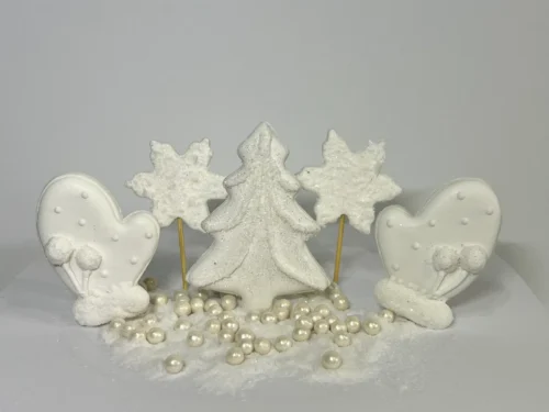 Set “Winter mittens white”