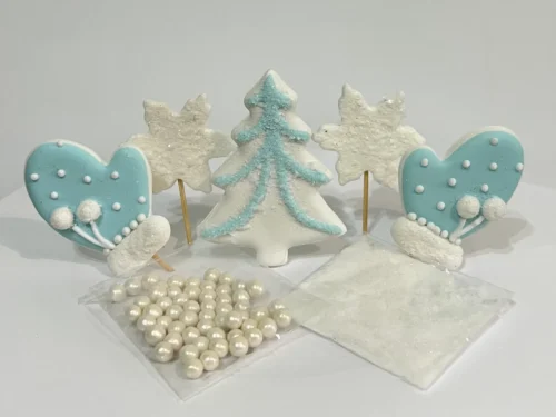 Набір "Зимові Рукавички" блакитні 16 Set “Winter mittens blue”